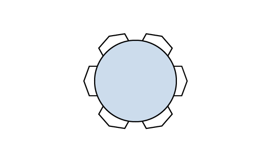 Table avec dessus de verre clair - TDGL-120