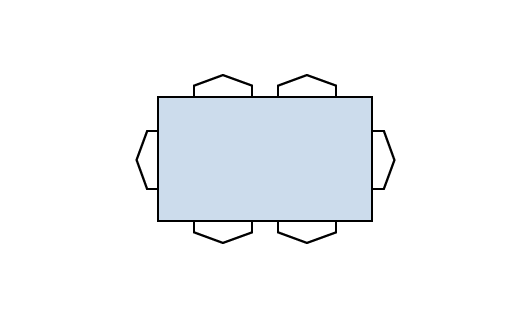 Table avec dessus de verre clair - TDGL-570