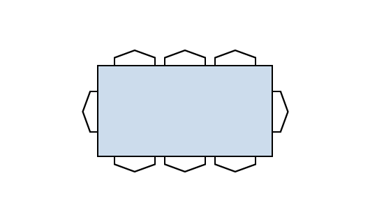 Table avec dessus de verre clair - TDGL-620