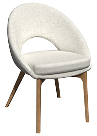 Chaise en chêne rouge CR-9600